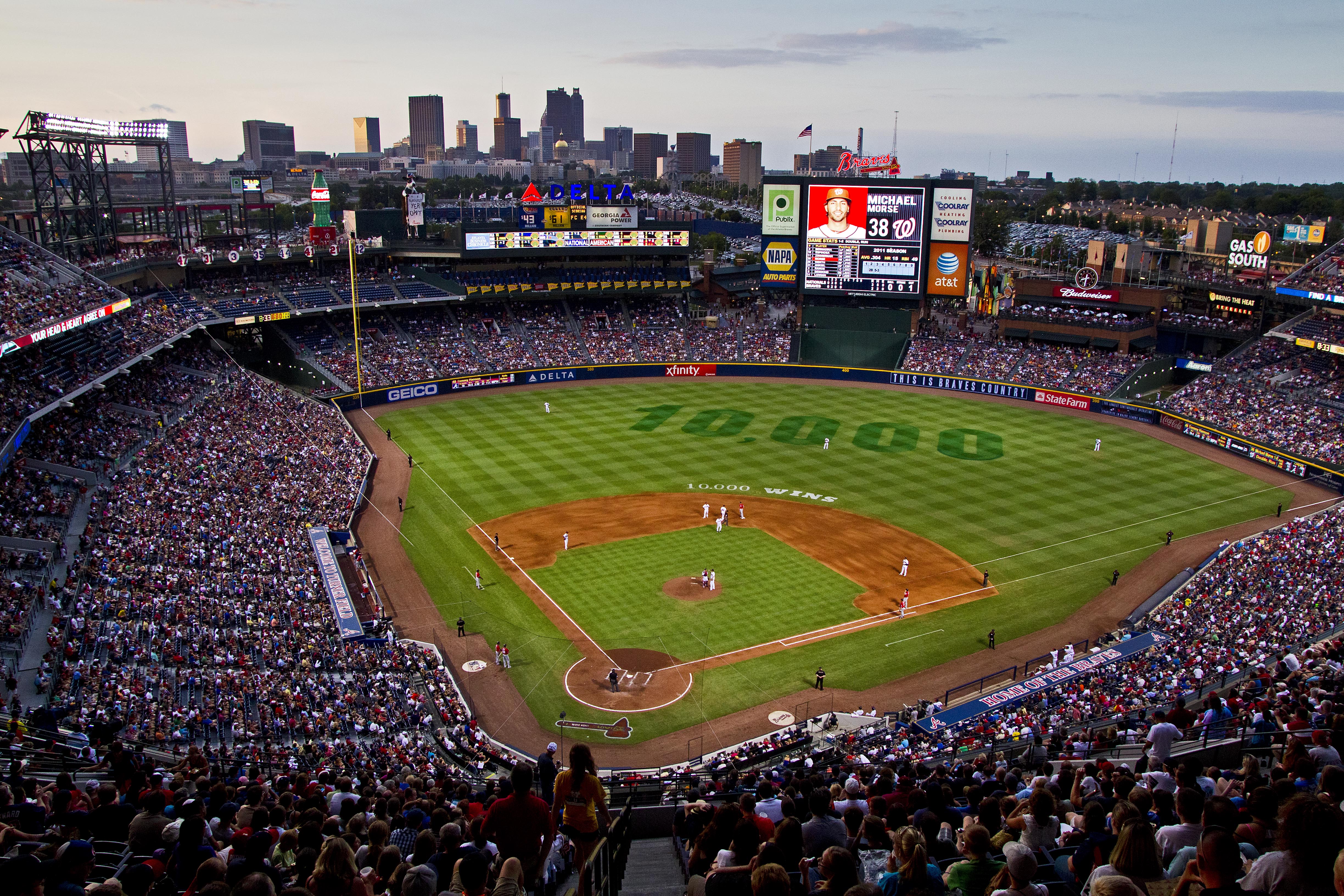 Historic Turner Field during an Atlanta Braves baseball team game