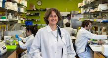 Francesca Storici in her lab studying RNA and DNA